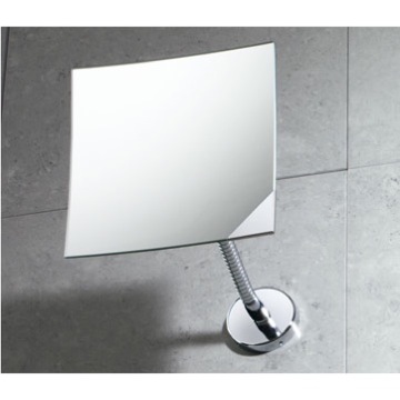Makeup Outlet on Square Wall Mounted Chrome 2x Magnifying Mirror 2111 13 Gedy 2111 13
